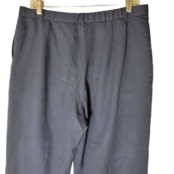 Pendleton Virgin Wool Dress Pants Trousers Women 12 Navy Blue Flat Front Pockets - Picture 5 of 12